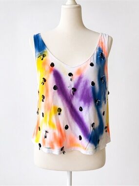 Tropicália Hand-Painted Wearable Art Tank Top – One of a Kind